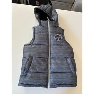 Kids U.S. Polo Assn.‎ 125th Anniversary Puffer Vest Hoodie Gray Size M 10 12